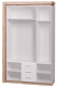 Шкаф для одежды с ящиками 3-х дверный без зеркал Люмен №15