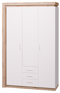 Шкаф для одежды с ящиками 3-х дверный без зеркал Люмен №15