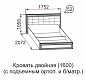 Кровать на 1600 с подъёмным механизмом Ника-Люкс №52