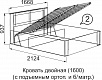 Кровать двойная 1600 с ПМ Скандинавия-Люкс №2